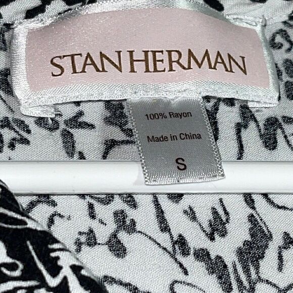 Stan Herman Sleep Shirt Womens Small v neck cap sleeve - Picture 6 of 9